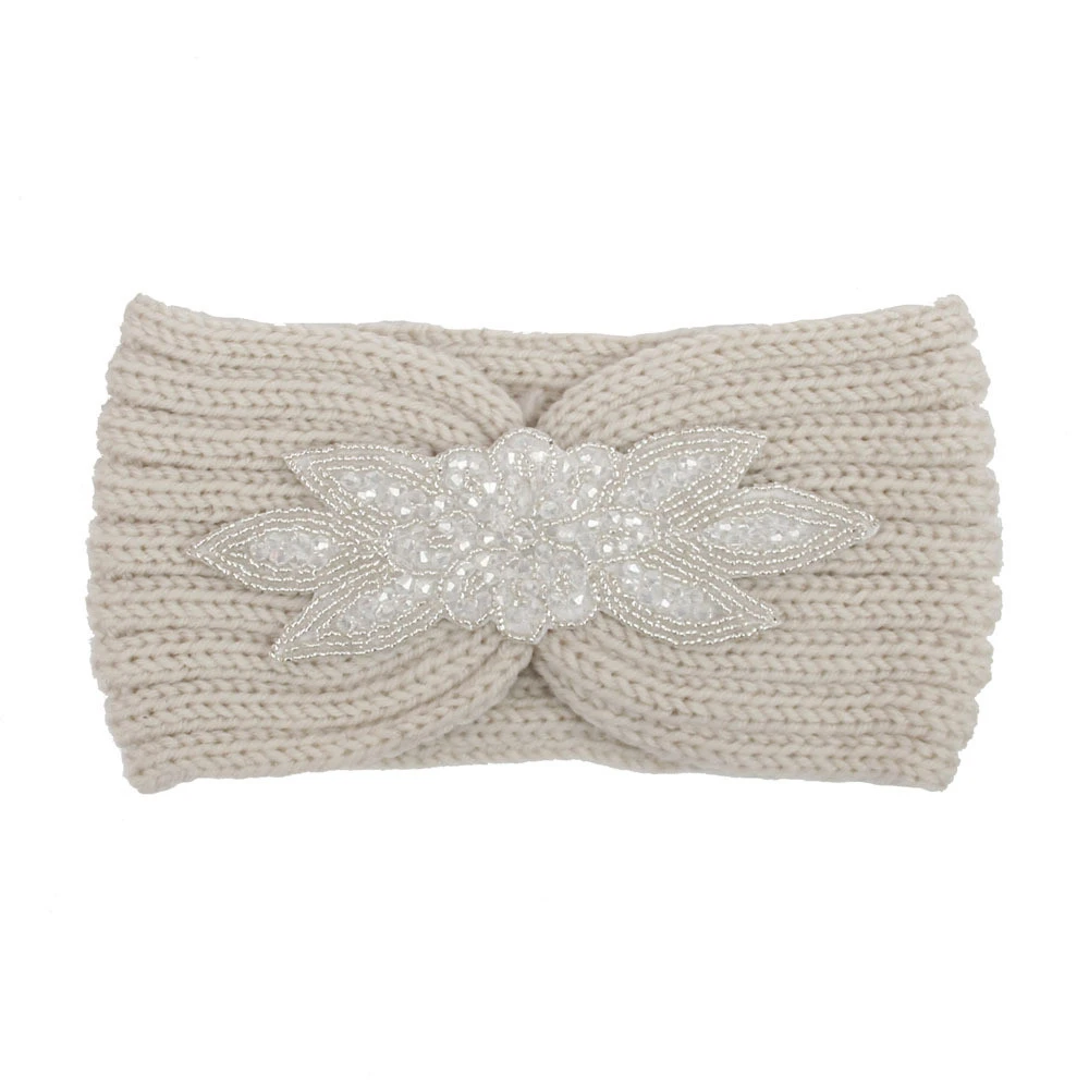 Women Crochet Knitting Headband Cotton Bandeau Winter Warm Head Wrap Wide Hair Turban Handmade Hair Bands Accessories 1111