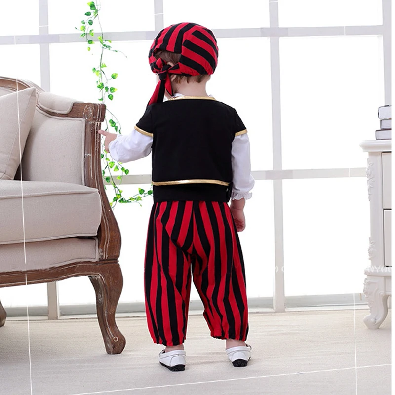 Комплект для мальчиков на Хэллоуин; Детский костюм пирата для костюмированной вечеринки; Комплект для танцев для мальчиков; детская одежда; комплекты для малышей; Рождественский подарок на год