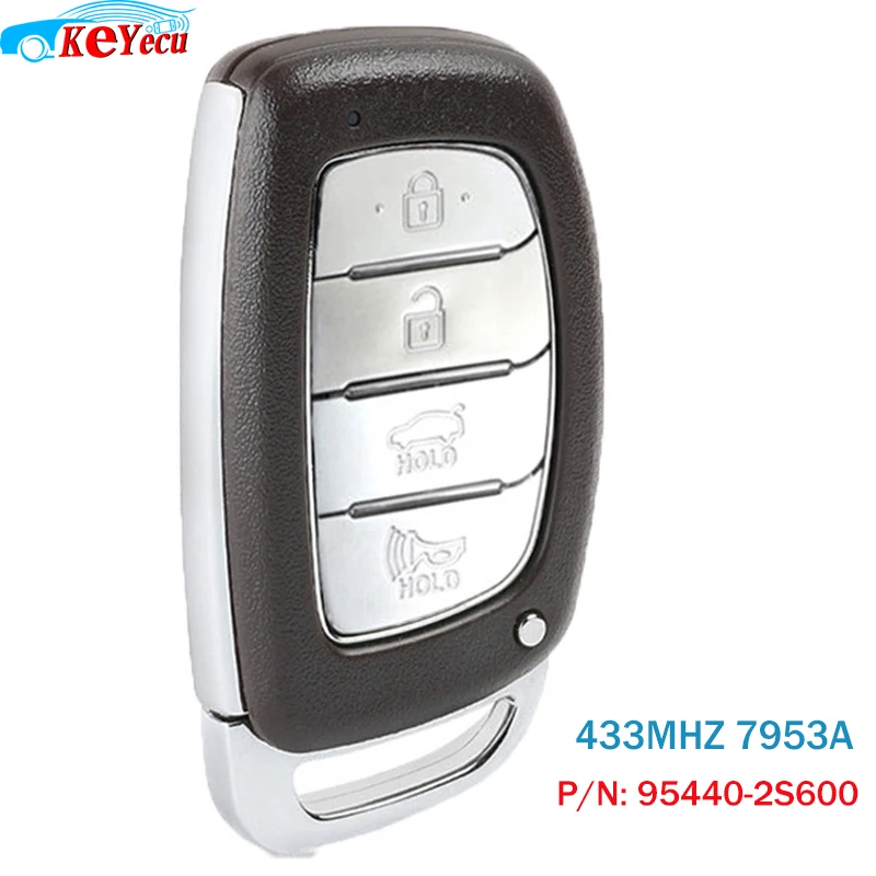 KEYECU Aftermarket 4 кнопки умный дистанционный ключ-брелок от машины ключ 433 МГц 7953A чип для hyundai Tucson P/N: 95440-2S600