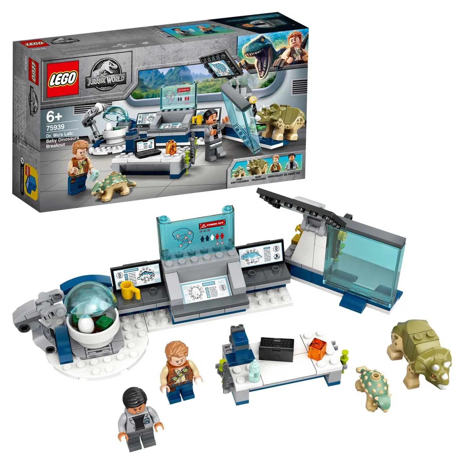 Конструктор LEGO Jurassic World Лаборатория доктора Ву: Побег детёнышей динозавра 75939 |