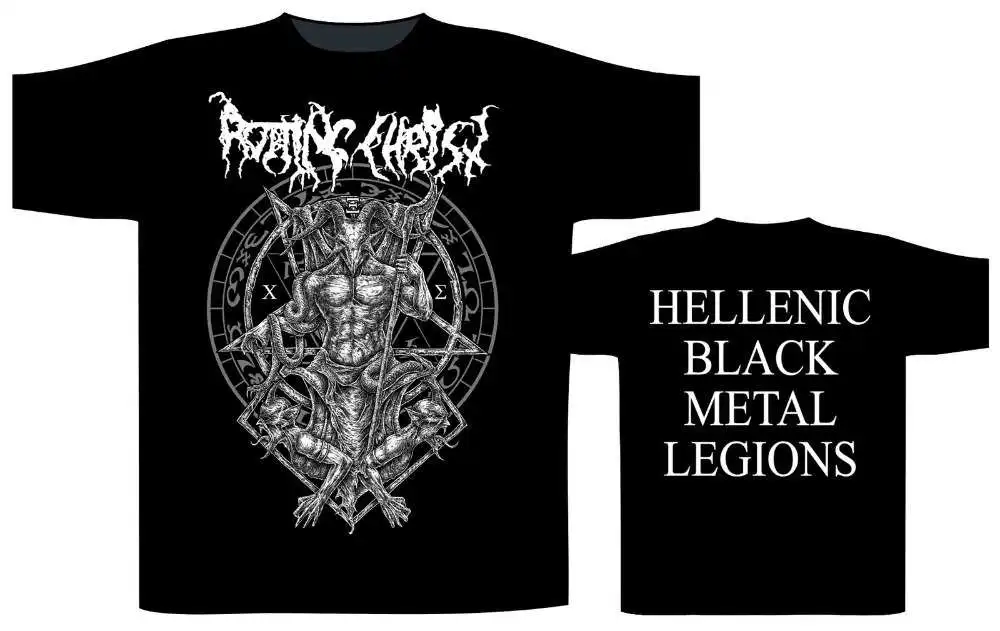 Customize Tee Shirts Regular Rotting Christ Hellenic Crew Neck Short-Sleeve Mens Shirt Cotton Casual mens t shirts | Мужская одежда