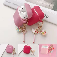 For AirPods 1/2 Case For Air pods Pro luxury Keychain Cartoon Accessories Silicone Case Wireless Earphone Cover case fundas