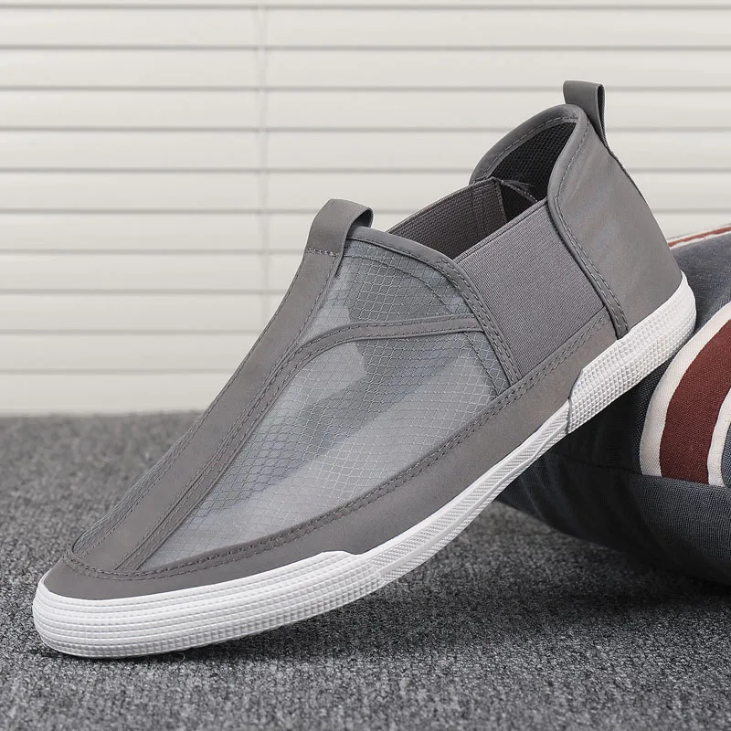 Новинка Сезон весна-осень Мужская повседневная обувь Дышащая парусиновая