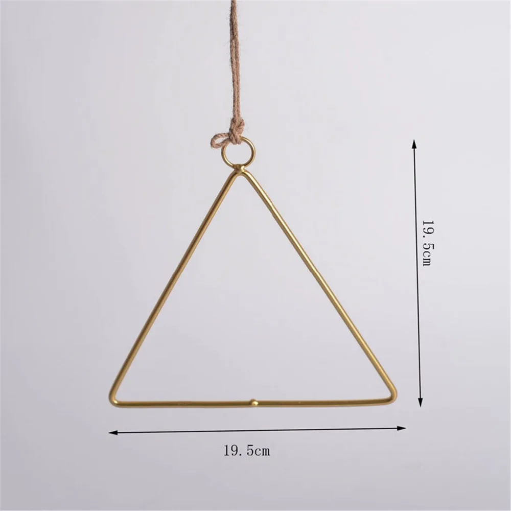 Cilected Floral Hoop Wreath Geometric Wire Round Triangle Square Hoop Frame Of Artificial Flower For Wedding Backdrop Wall Decor