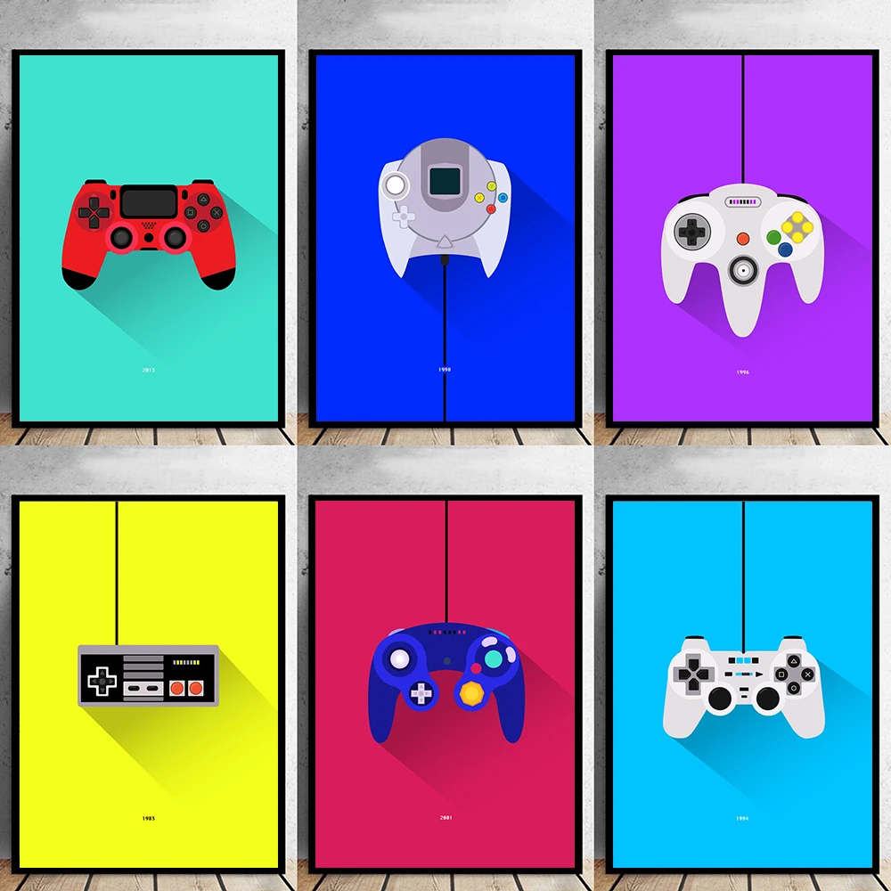Game Controller Gamepad Ps4 Wall Paintings Painting Posters Ps4