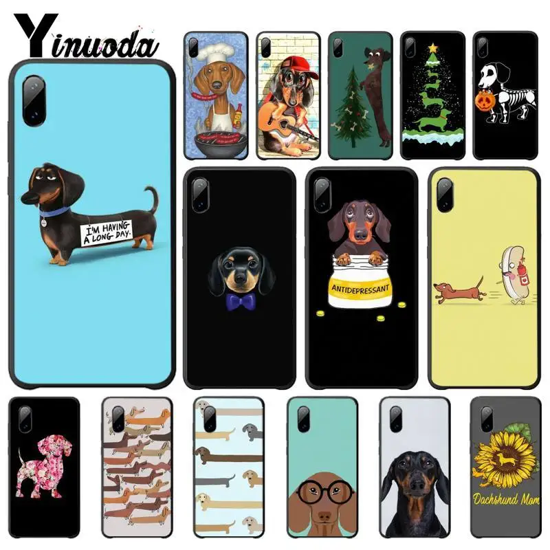 Yinuoda собаки таксы мобильный телефон чехол для Iphone 5s Se 6 6s 7 8 Plus X Xs Max Xr 11 Pro