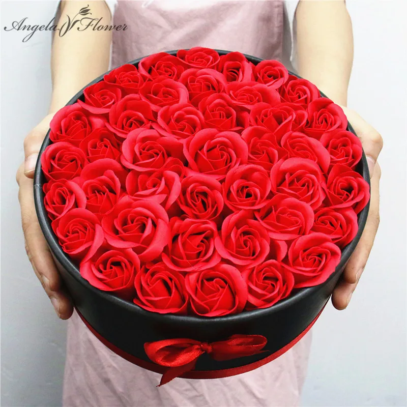 Soap Flower Storage-Box Bucket Florist-Supplies Fresh Wedding-Gift Packing-Set Party