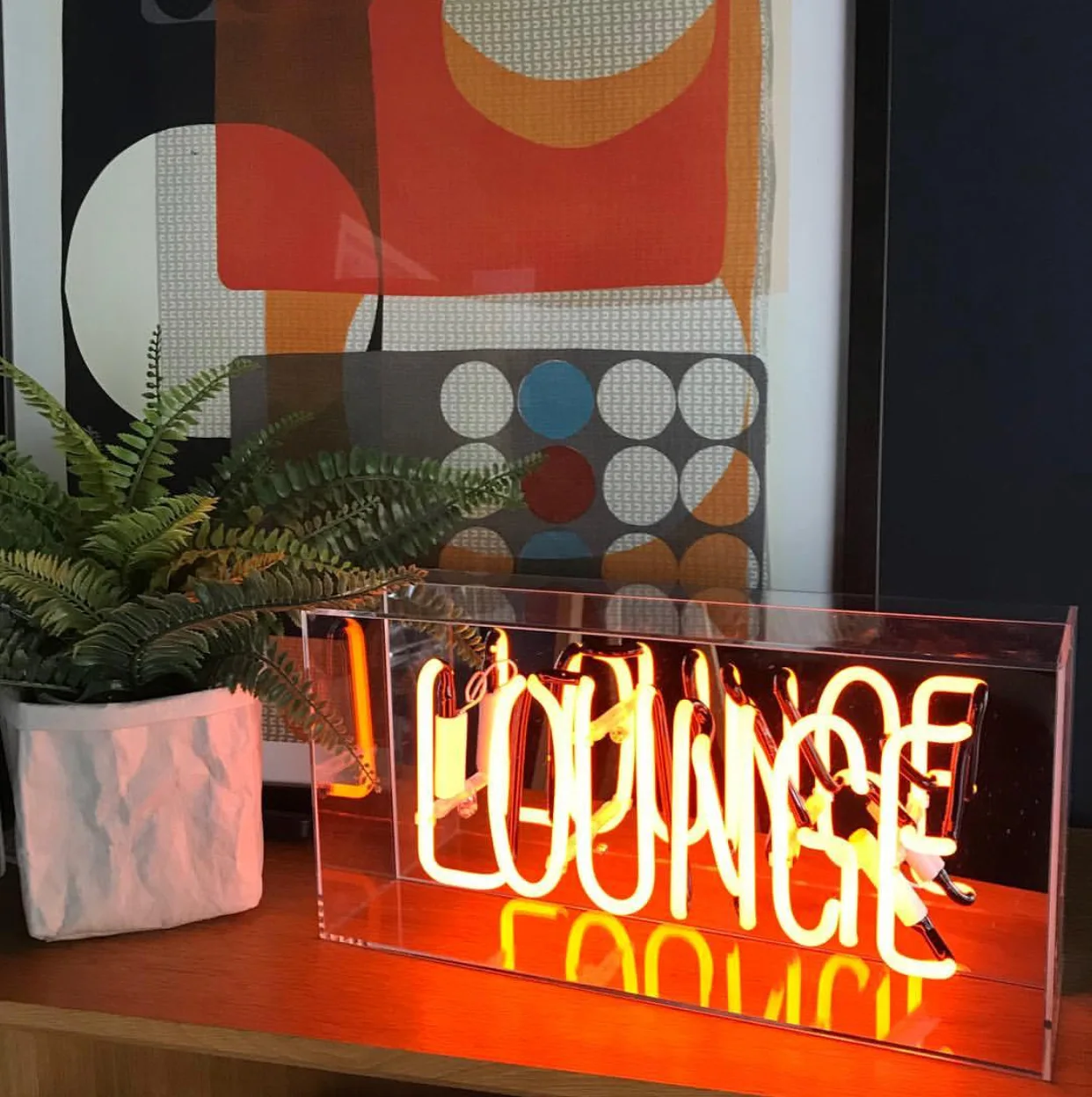 

European Version of the Flamingo Neon Lounge Coffee Kisses neonlights Iron Box Decorative Lights