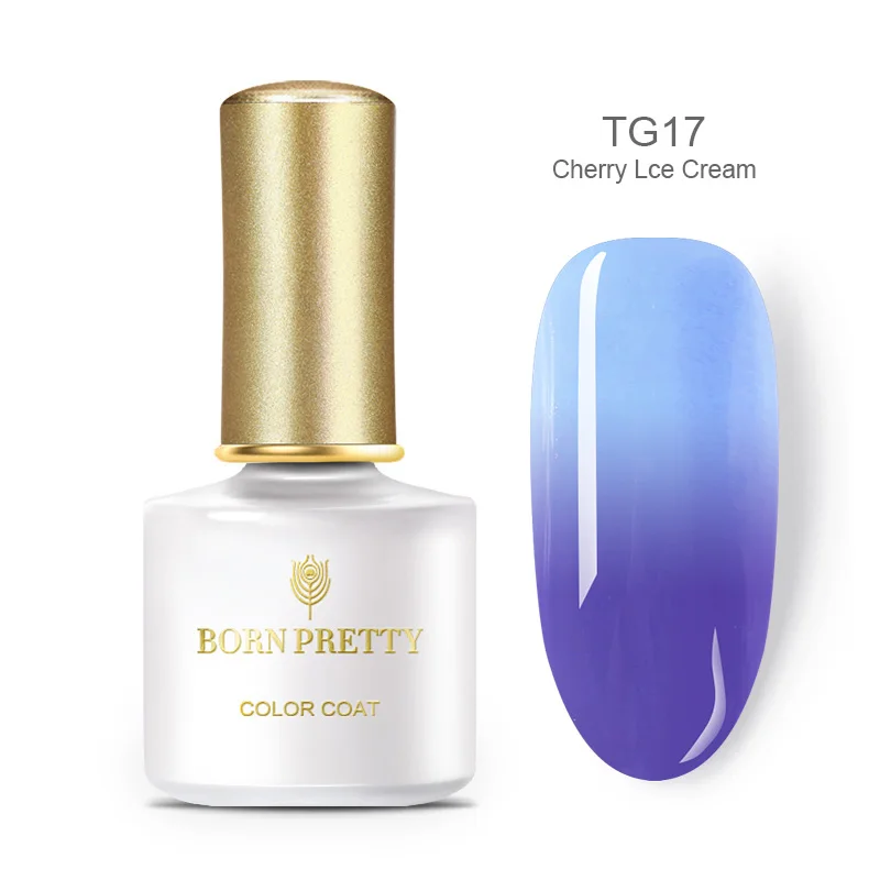 BORN PRETTY, 50 цветов, термальный Гель-лак для ногтей, 6 мл, меняющий температуру, замочить, УФ-Гель-лак для ногтей, лак - Цвет: BP-TG17