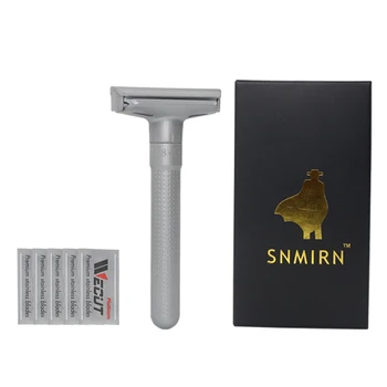 

SNMIRN Adjustable Double Edge Classic Safety Razor Man Shaving Razor With 5 pcs Blades plastic Shaver Razor