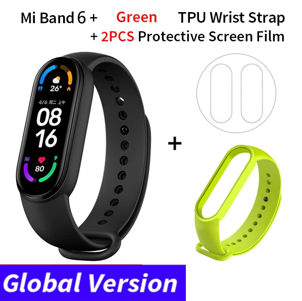 Xiaomi Mi Band 6 Global Version Smart Bracelet Blood Oxygen Fitness Traker Heart Rate Smart Wristband Waterproof Smart band 