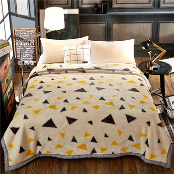 

Blanket Thick Warm Double-Layer Single Double Coral Fleece Blanket Casual Autumn And Winter Blanket
