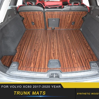 

Car Accessories Rear SUV Trunk Mats Cargo Liner Set Synthetic Wood Tray Wooden Pad Boot Mat Carpets For Volvo XC60 2017-2020
