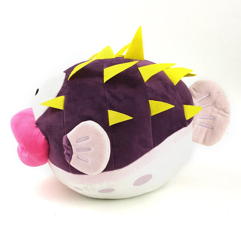24cm Anime Super Mario Bros Animal Puffer Fish Explosion Fish Big Mouth Fish Plush Peluche Toys Soft Stuffed Toy Gift For Kids Movies Tv Aliexpress aliexpress