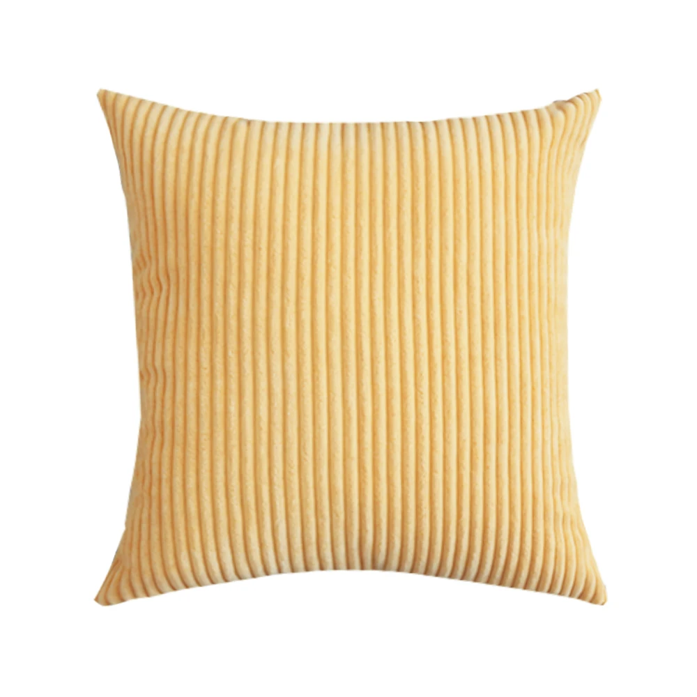 Striped Corduroy Fabric Solid Color Cushion Cover 45/50/60CM Sofa Bed Decoration Classic Simple Pillowcase NPCJC-C 4