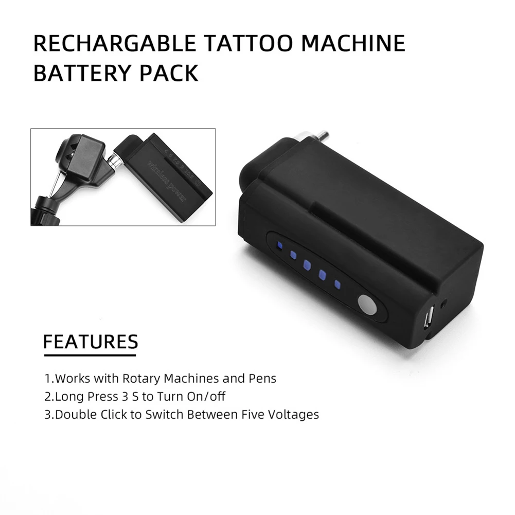 Беспроводная мини-Татуировка питания 2000 mAh RCA Подключение Доступные татуировки постоянные средства для макияжа