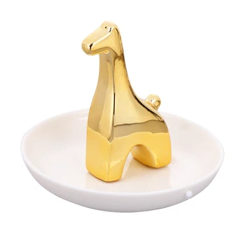 

2PCS Jewelry Display Tray Dog Decor Ceramic Stylish Rings Tray Earring Tray Jewelry Tray for Desktop Countertop A35