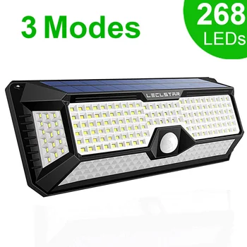 

3 Mode Solar Led Light Outdoor Bulb Solar Powered Lamp Motion Sensor Waterproof Wall Street Light Sunlight for Garden Decoration