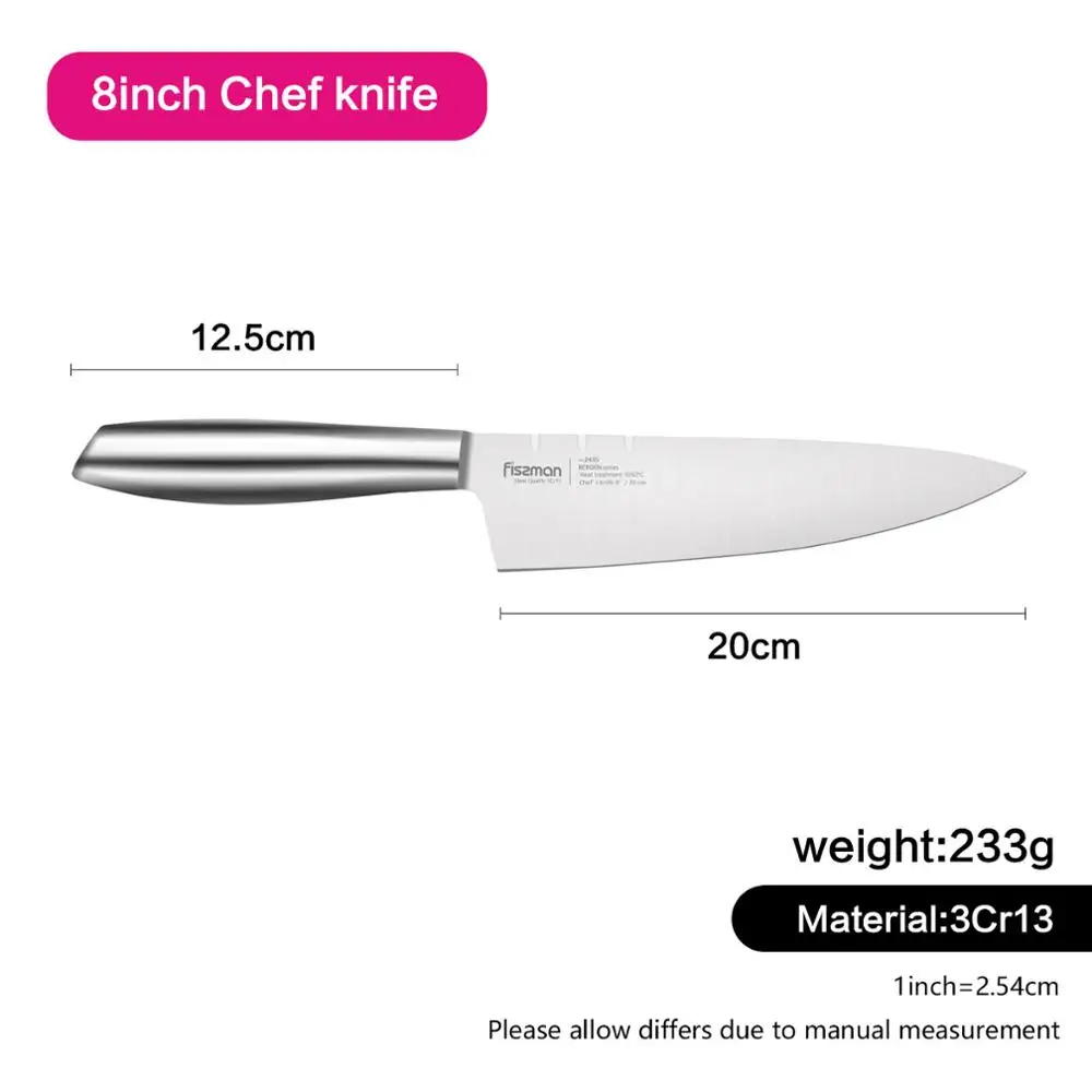 Model 2435 FISSMAN Bergen Series Stainless Steel Kitchen Knives-Peeling Paring Utility Santoku Knife - Color: Model 2435