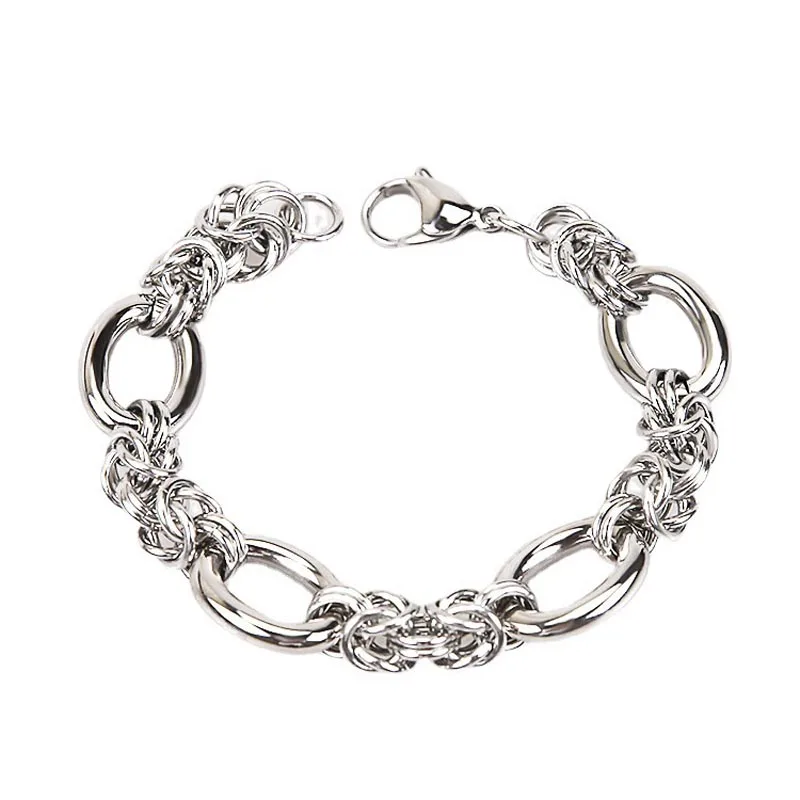 

Женская цепочка из нержавеющей стали для ручного вязания, мужской браслет рэпера, для ночного клуба мальчика и диджея, плетеная Модная бижутерия ручной работы в стиле хип-хоп