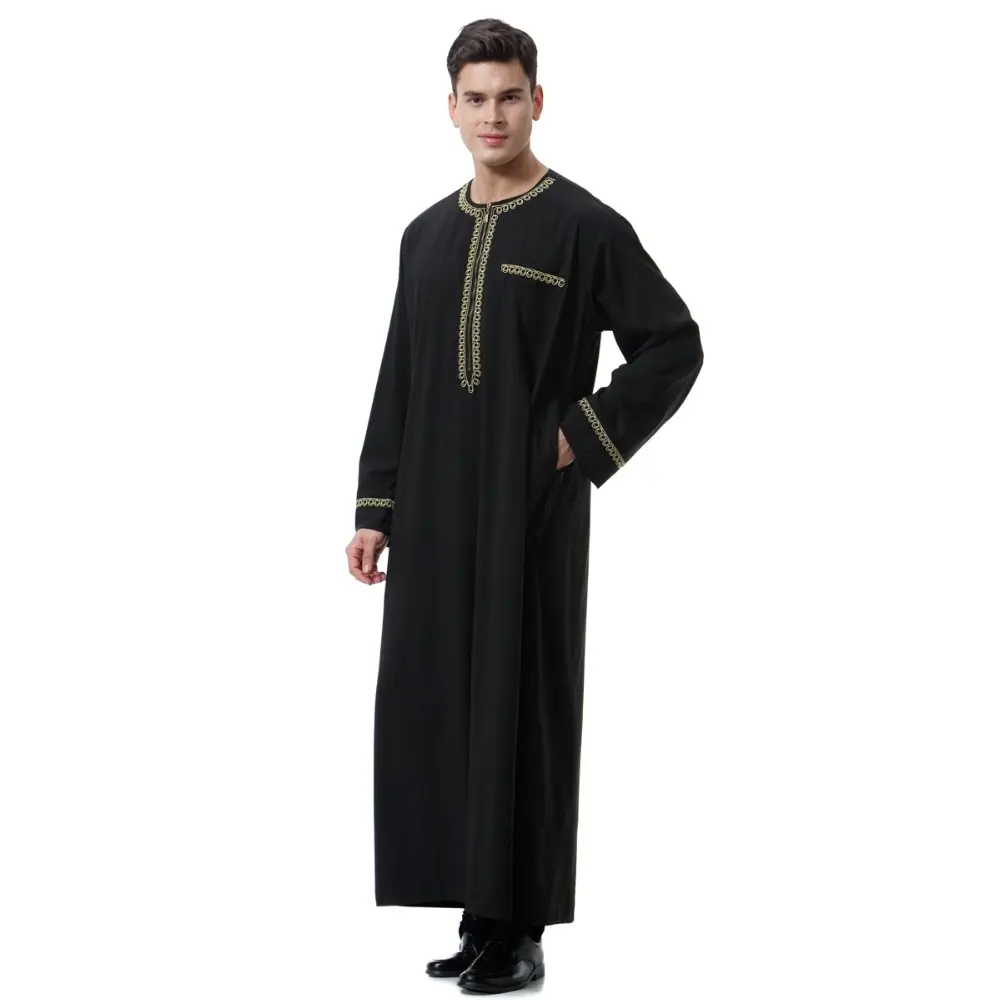 Muslim men clothing Jubba Thobe Islamic Men's Sets Abaya Jilbab Moslem Shirt Robes Eid Mubarak Worship Middle Ramadan