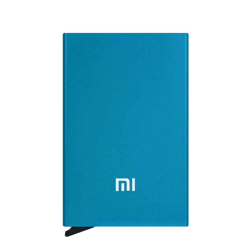 Xiaomi Youpin MIIIW держатель для карт из нержавеющей стали Серебряный алюминиевый чехол для кредитных карт для женщин и мужчин коробка для ID-Карты Чехол карманный кошелек D5 - Цвет: Синий