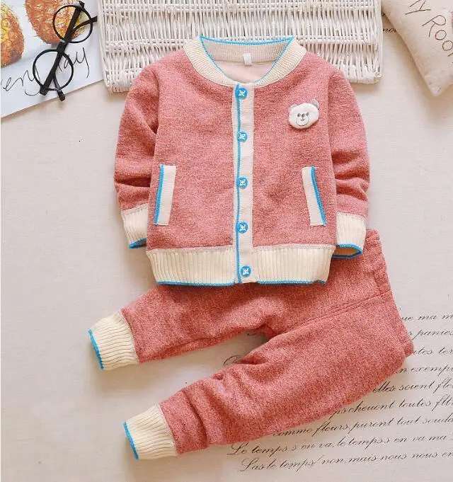 Baby Girls/boys Thick Warm Sweater Set Autumn Winter Kids Christmas Clothing High Quality Casual Toddler Clothes |