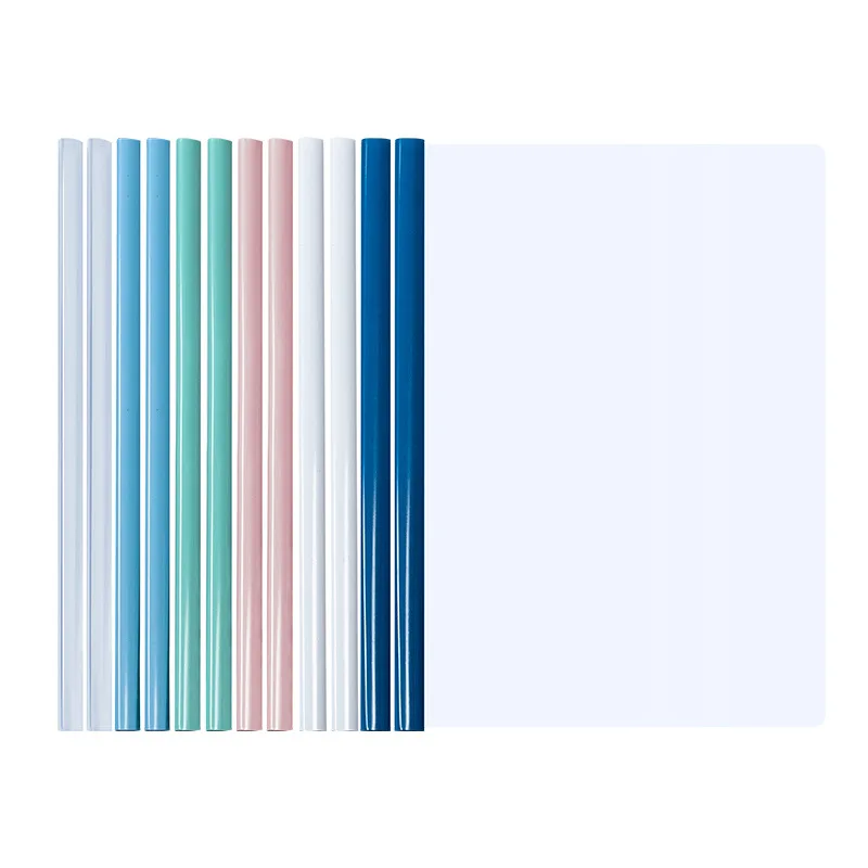 A4 Rod Folder Pull Rod Clip Water Drop Transparent Thickened Insert Office Report Contract Resume Documents File Bag Folder