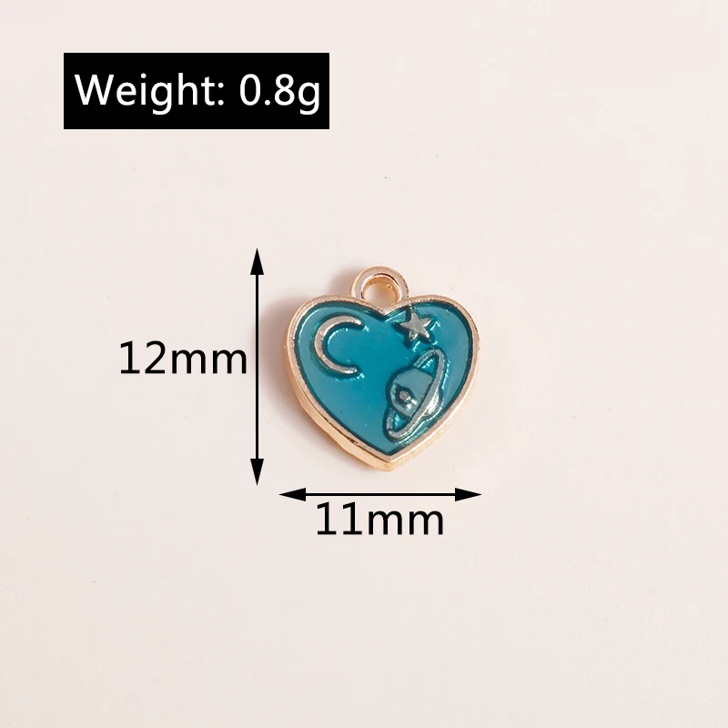 10pcs Mix Enamel Planet Space Charms Rocket Astronaut Pendants for Necklaces Bracelet Earrings DIY Jewelry Making Accessories