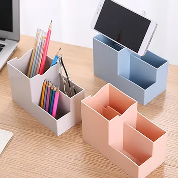 

4 different depth Lattice Rack Home Office Multifunctional Storage Rack new Desktop Storage Box With Mobile Phone Holder C4