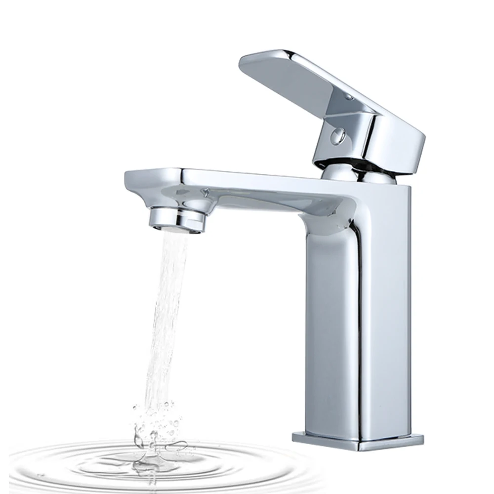 Single Handle Bathroom Faucet Bar Sink Kitchen Basin Ceramic Valve Core Copper Hot and Cold Water Mixed Water Tap