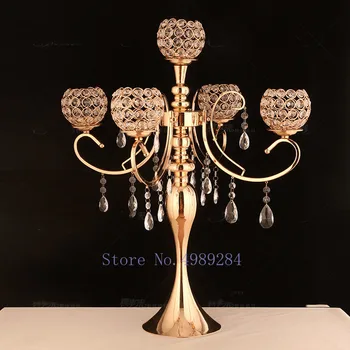 

NORDIC CREATIVE METAL CRYSTAL CANDLESTICK FLOWER ARRANGEMENT CANDLE HOLDER WEDDING DECORATIVE ORNAMENTS ROAD PROPS ACCESSORIES