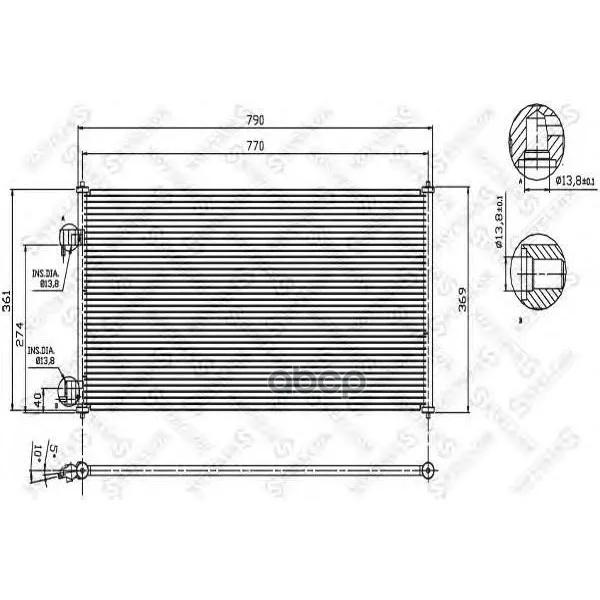 10-45188-Sx_!Радиатор Конд Ford Transit Connect All 02 Stellox 1045188sx Stellox арт. 1045188SX