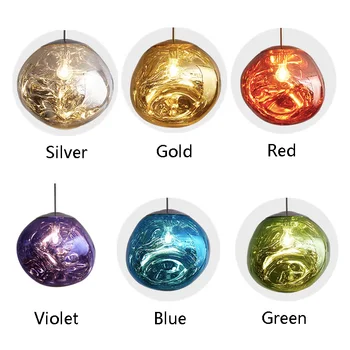 

Nordic LED glass Chandelier dixon Lava Ball Pendant Lamps Hanging Lamps Bedroom Kitchen Chandelier Modern Personality Light Melt