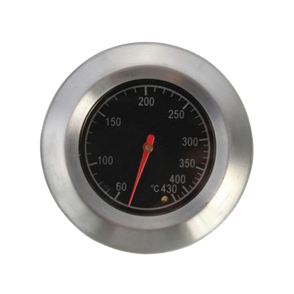 Stainless Steel BBQ Charcoal Grill Pit Wood Smoker Temperature Gauge Thermometer Replacement