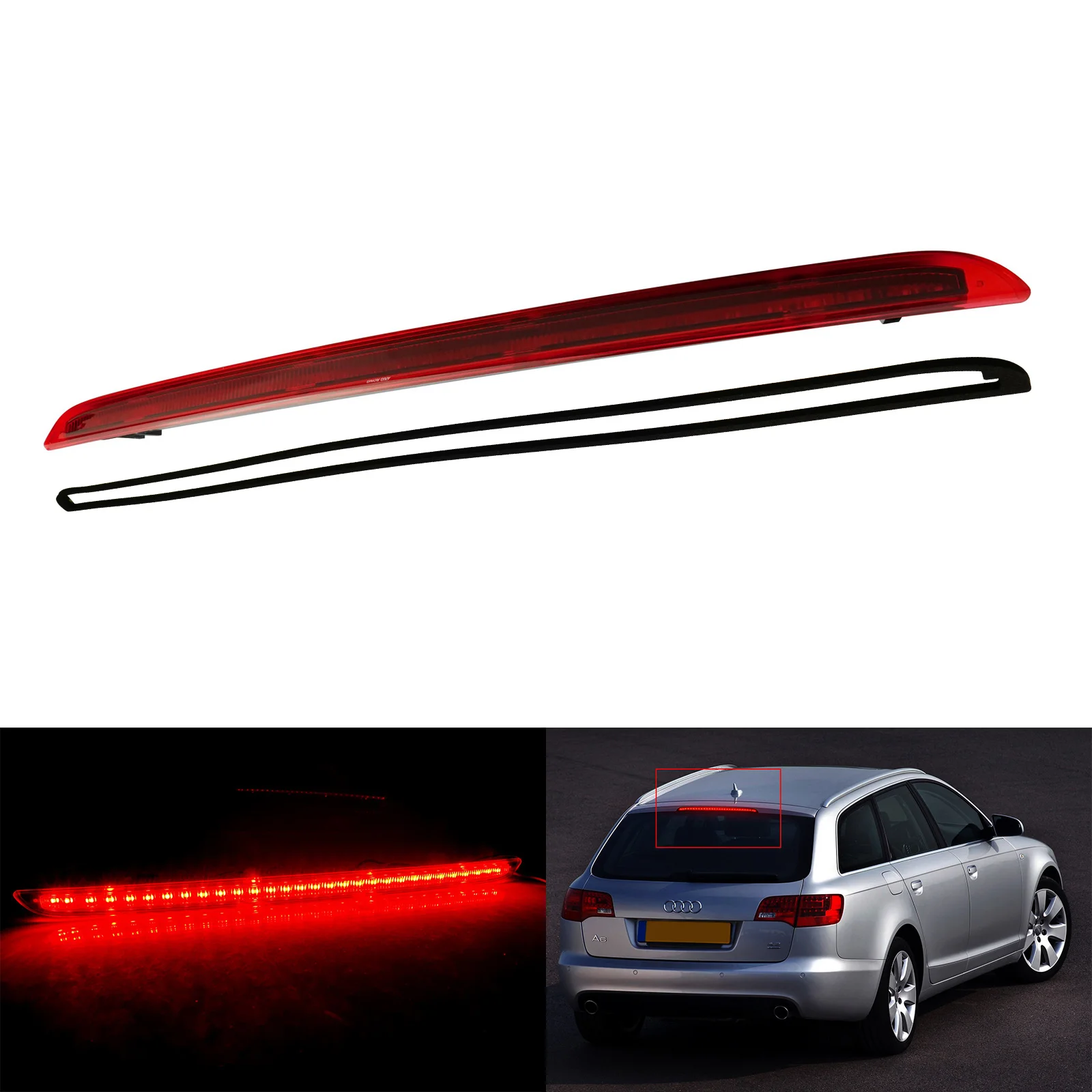 

ANGRONG 1X для Audi A6 S6 RS6 C6 Avant 2005-2011 светодиодный 3-й высокий уровень задний стоп-сигнал