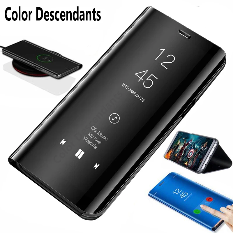 Custodia Antiurto Per Xiaomi Mi Max 3 Luxury Smart Mirror Flip Full Protection Cover Su Xiaomi Mi Note 3 Accessorio Fundas