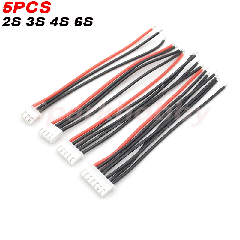 2S 3S 4S 6S 1P RC lipo battery balance charger plug Cable 22 AWG Silicon Wire.EC 