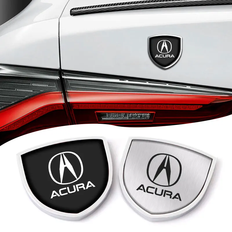 2Pcs Car metal shield logo sticker creative personality decorative For Acura Integra TL TLX RL NSX ZDX MDX RDX RSX RLX | Автомобили и