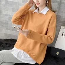 5-й этаж, район G, 3-й этаж) реальное фото нового стиля вязаный свитер осенью года Корейский издание 55