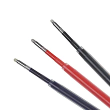 5 шт./лот черные, голубые чернила, гелевая ручка, заправка, замена для металлического пресса, вращающиеся нейтральные заправки 0,5 мм, школьные принадлежности