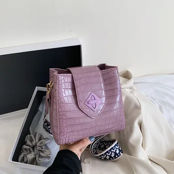 

Brand Designer PU Leather Small Shoulder Messenger Crossbody Bags For Women 2020 Stone Pattern Lady Travel Handbags and Bags