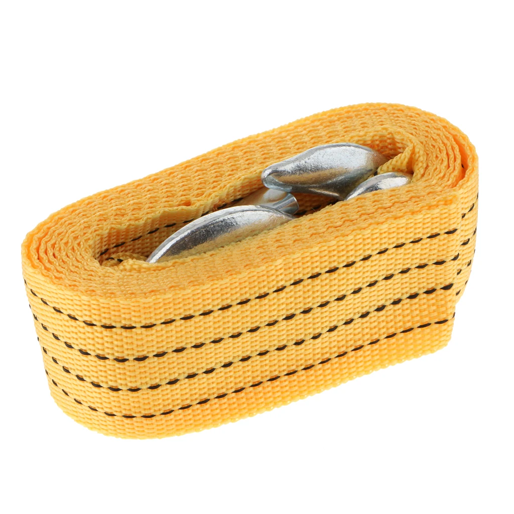 3m Heavy Duty Tow Strap With Hooks 10,000 Lb Break Strength 1.8 X 118'' Rope Tow Strap with Safety Hooks