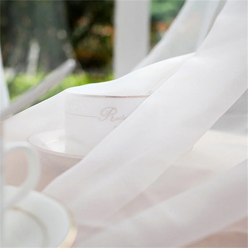 Бежевый полый вышитый оконный занавес s для гостиной Высококачественная шенилловая полузатеняющая штора Европейский королевский домашний декор 112#4 - Цвет: white tulle