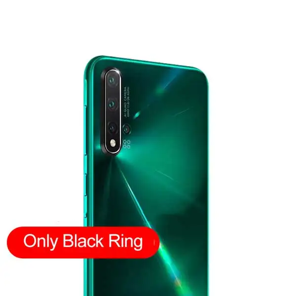 Закаленное стекло для huawei Nova 5 Pro 5i 5T 4, защитное металлическое стекло для объектива камеры, защитное кольцо, чехол для huawei Nova 5, чехол - Цвет: Only Black Ring