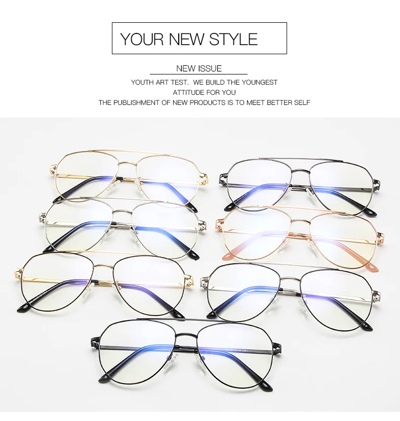 2019 винтажные оптические очки мужские прозрачные очки горячие классические очки авиатора оправа женские мужские Oculos De Grau