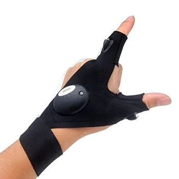 

Men Women Outdoor Breathable Waterproof Battery Powered Fishing Rescue Darkness Cotton Practical Elastic LED Finger Glove