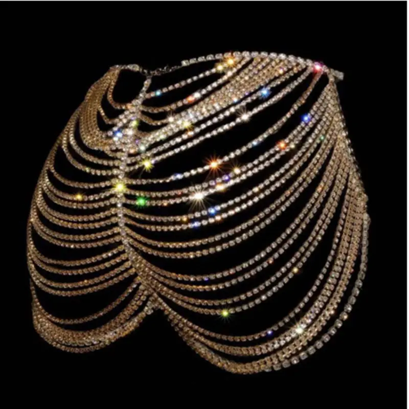 Luxury Multi-layer Rhinestone Belly Waist Chain Jewelry for Women Night Club Crystal Body Chain Jewelry Butt Chain Accessories