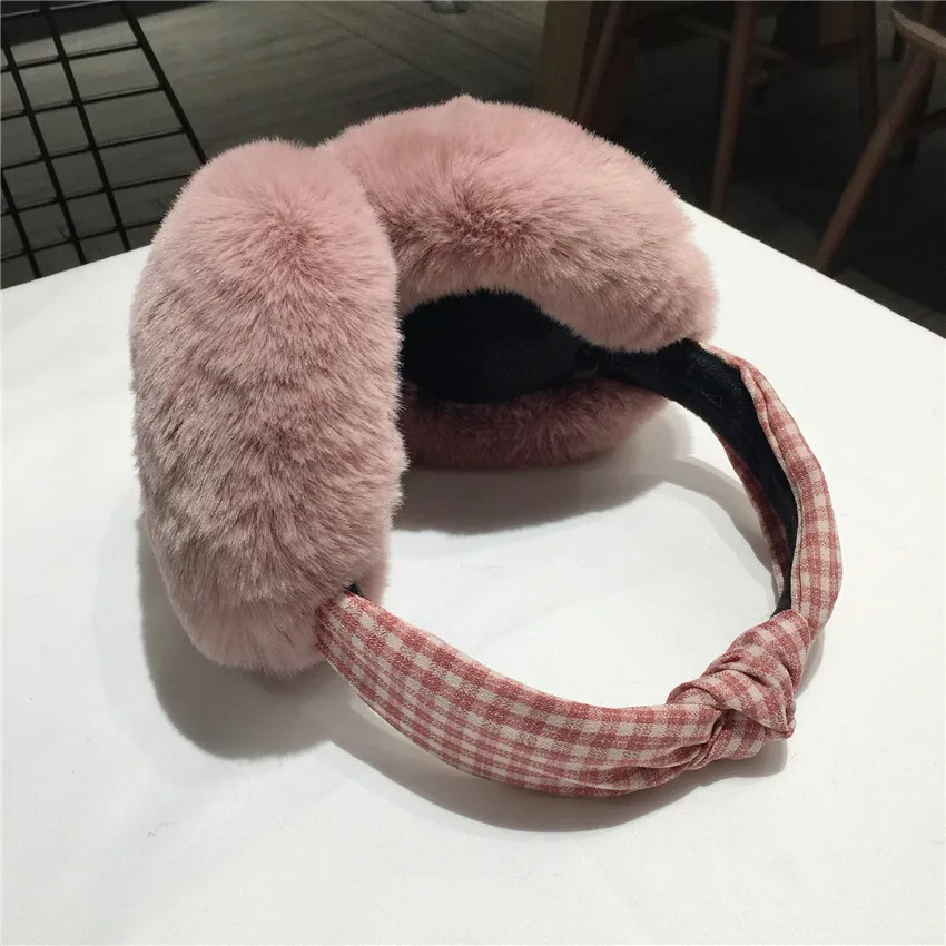 Модные женские зимние меховые ухо теплые наушники кошачьи уши наушники с блестками зимние теплые круглые наушники