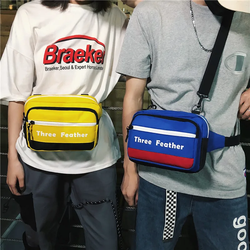 

Hong Kong Style Locomotive Lettered Couples Satchel Meng Some Acridine Korean-style New Style Casual Versatile Shoulder Square S